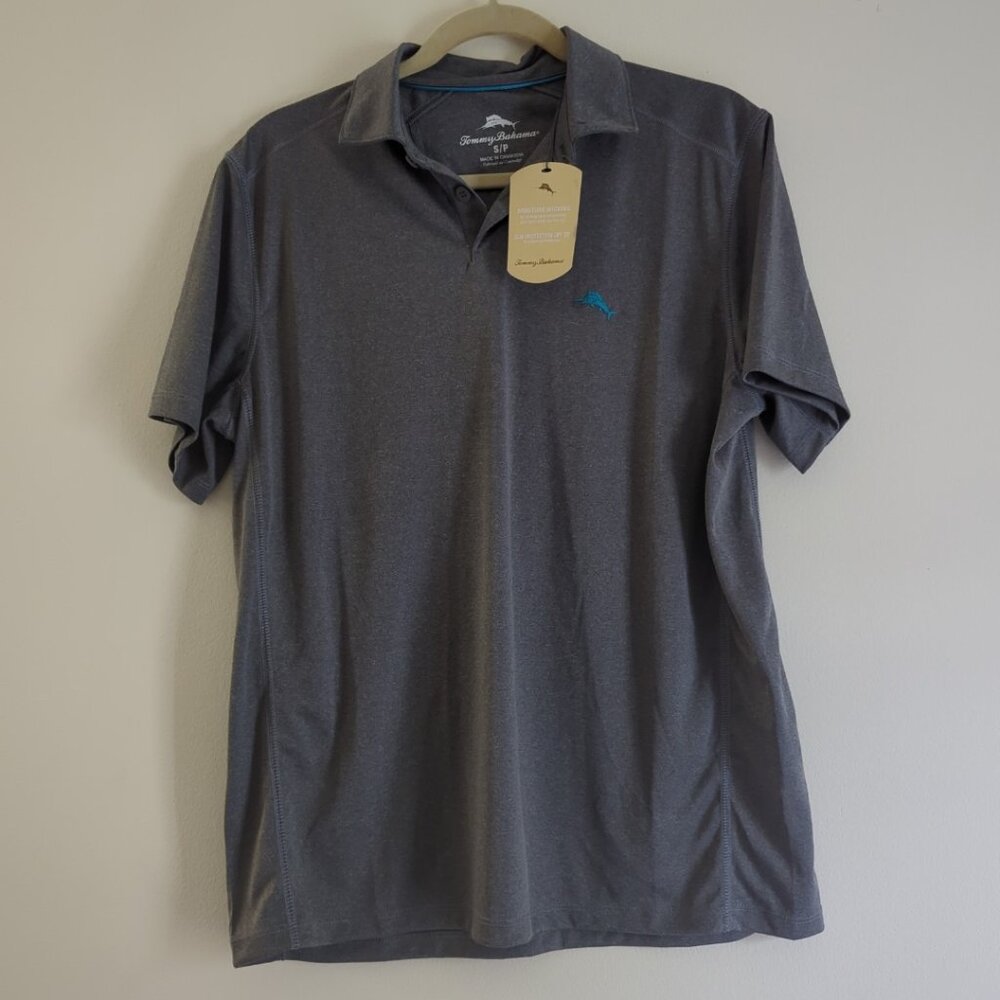 NWT Tommy Bahama Mens Small UPF 30 Short Sleeve Performance Polo Shirt